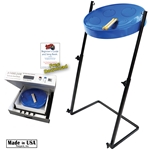 Panyard W1159 Jumbie Jam Steel Drum Kit - Metal Z-Floor Stand - Blue Pan